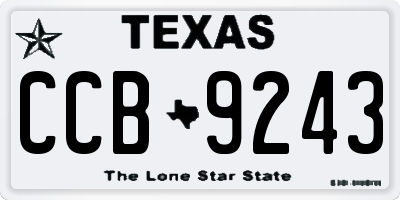 TX license plate CCB9243