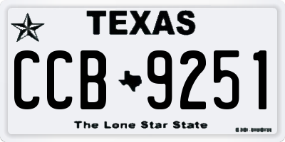 TX license plate CCB9251