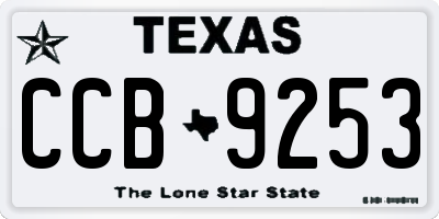 TX license plate CCB9253