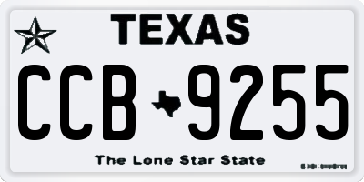 TX license plate CCB9255