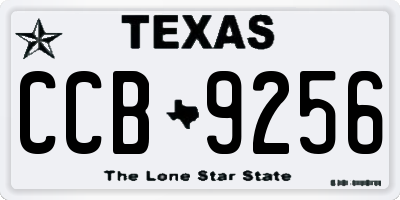 TX license plate CCB9256