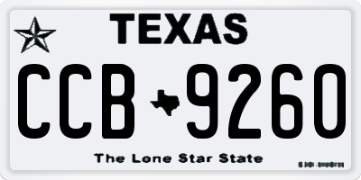 TX license plate CCB9260