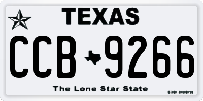 TX license plate CCB9266