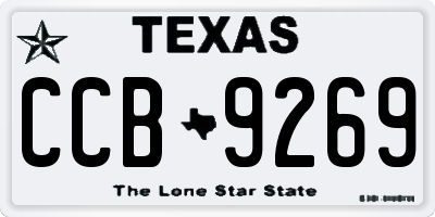 TX license plate CCB9269