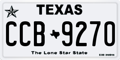 TX license plate CCB9270