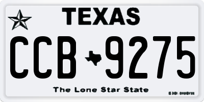 TX license plate CCB9275