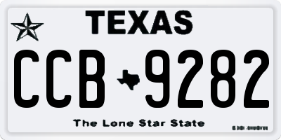 TX license plate CCB9282