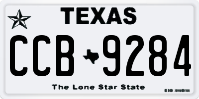 TX license plate CCB9284