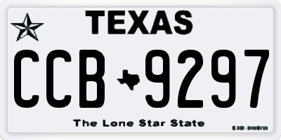 TX license plate CCB9297