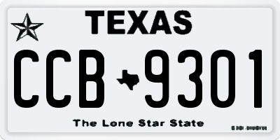 TX license plate CCB9301