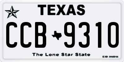 TX license plate CCB9310