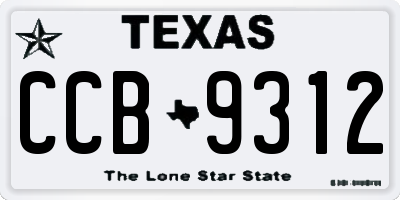 TX license plate CCB9312