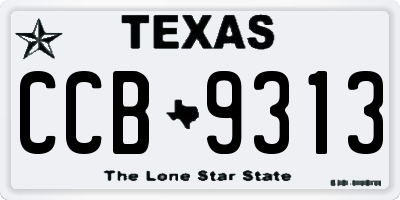 TX license plate CCB9313