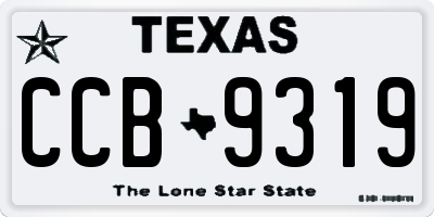 TX license plate CCB9319