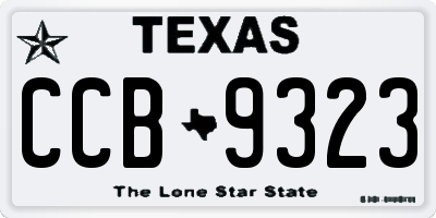 TX license plate CCB9323
