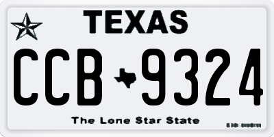 TX license plate CCB9324