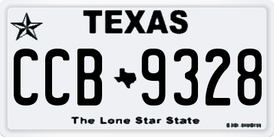 TX license plate CCB9328