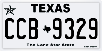TX license plate CCB9329