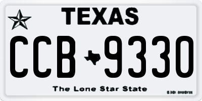 TX license plate CCB9330