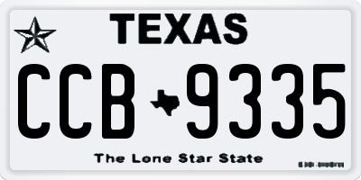 TX license plate CCB9335