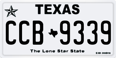 TX license plate CCB9339