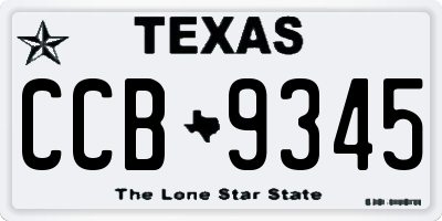 TX license plate CCB9345