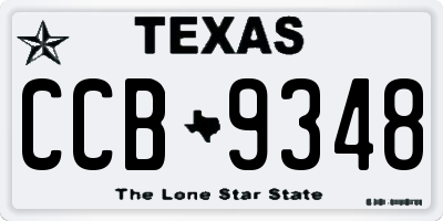 TX license plate CCB9348