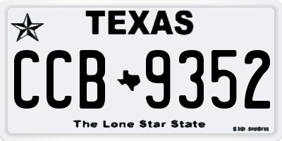 TX license plate CCB9352