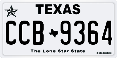 TX license plate CCB9364