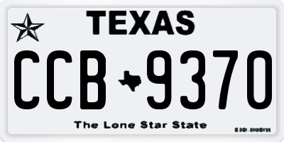 TX license plate CCB9370