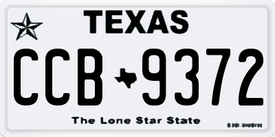 TX license plate CCB9372