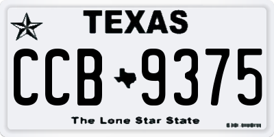 TX license plate CCB9375