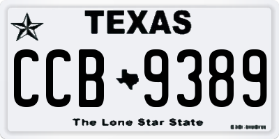 TX license plate CCB9389