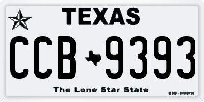 TX license plate CCB9393