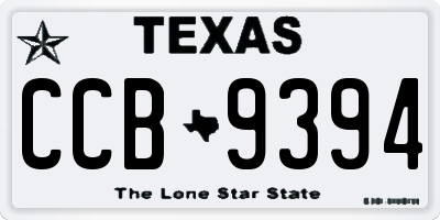 TX license plate CCB9394