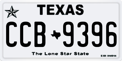 TX license plate CCB9396