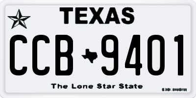 TX license plate CCB9401