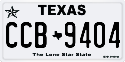 TX license plate CCB9404