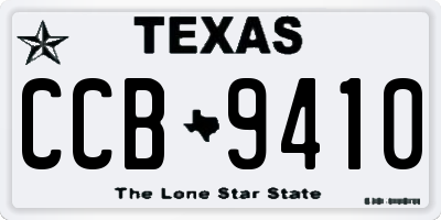 TX license plate CCB9410