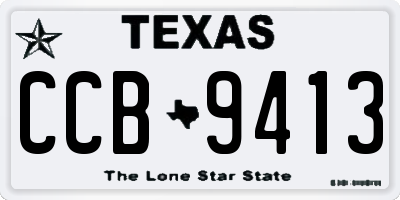 TX license plate CCB9413