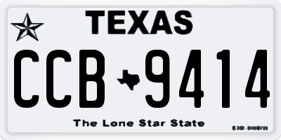 TX license plate CCB9414