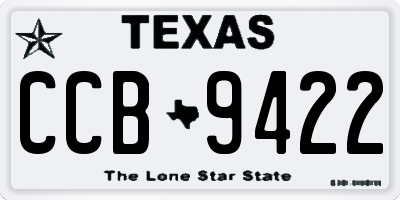 TX license plate CCB9422