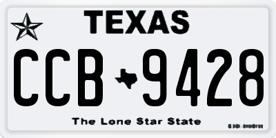 TX license plate CCB9428