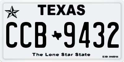 TX license plate CCB9432