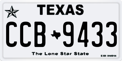 TX license plate CCB9433