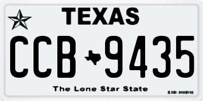 TX license plate CCB9435