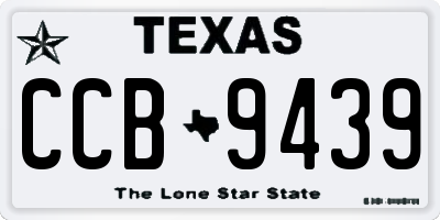 TX license plate CCB9439