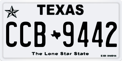 TX license plate CCB9442