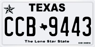 TX license plate CCB9443