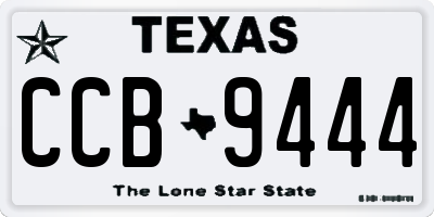 TX license plate CCB9444